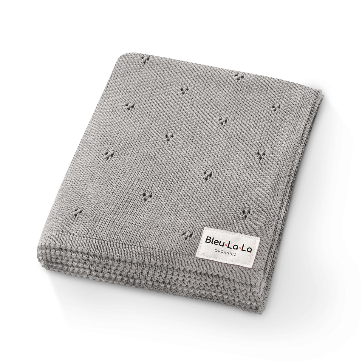 Organic Pointelle Luxury Knit Swaddle Blanket from Bleu La La