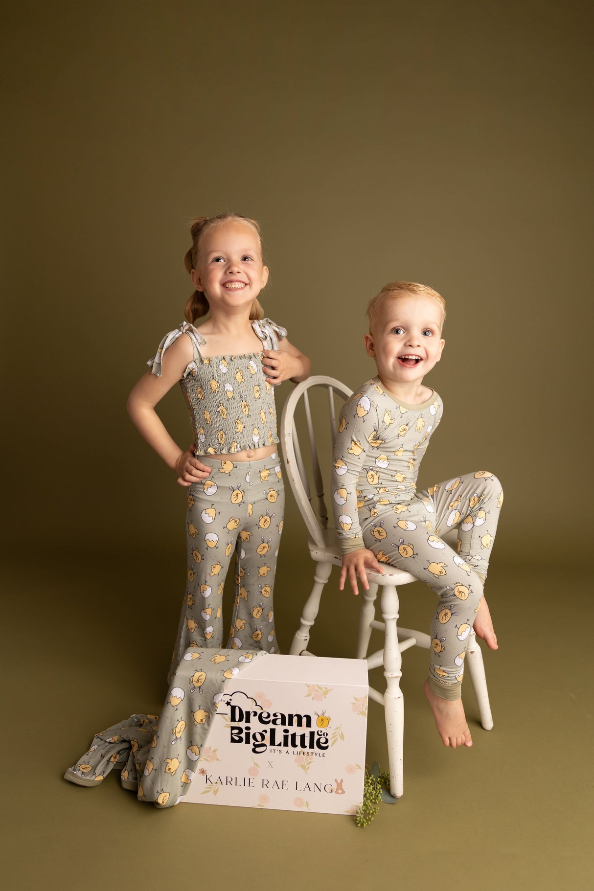 EXCLUSIVE PEEPIN' IT REAL DREAM SMOCKED FLARE SET from DREAM BIG LITTLE CO