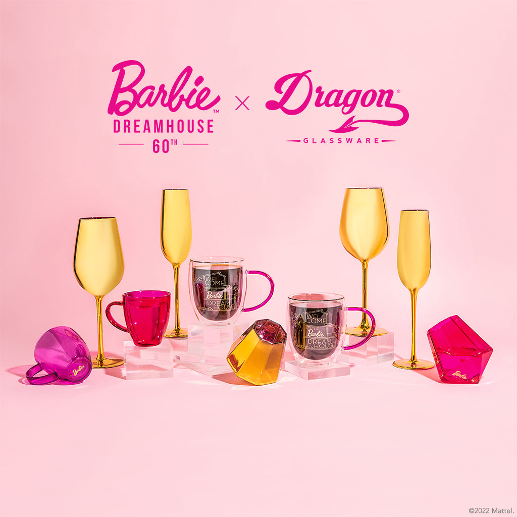 Barbie™ x Dragon Glassware® Dreamhouse™ Wine Glasses from Dragon Glassware