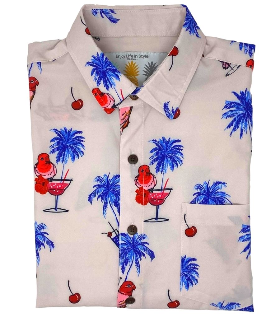 Super Stretch - Drinks on Me Hawaiian Shirt from Tropical Bros