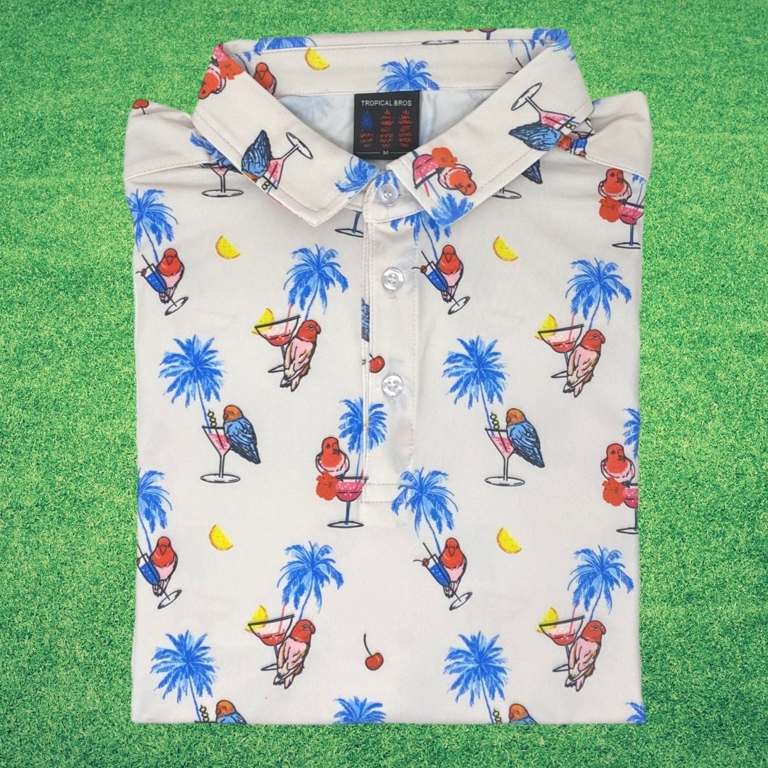Drinks on Me Everyday Polo from Tropical Bros