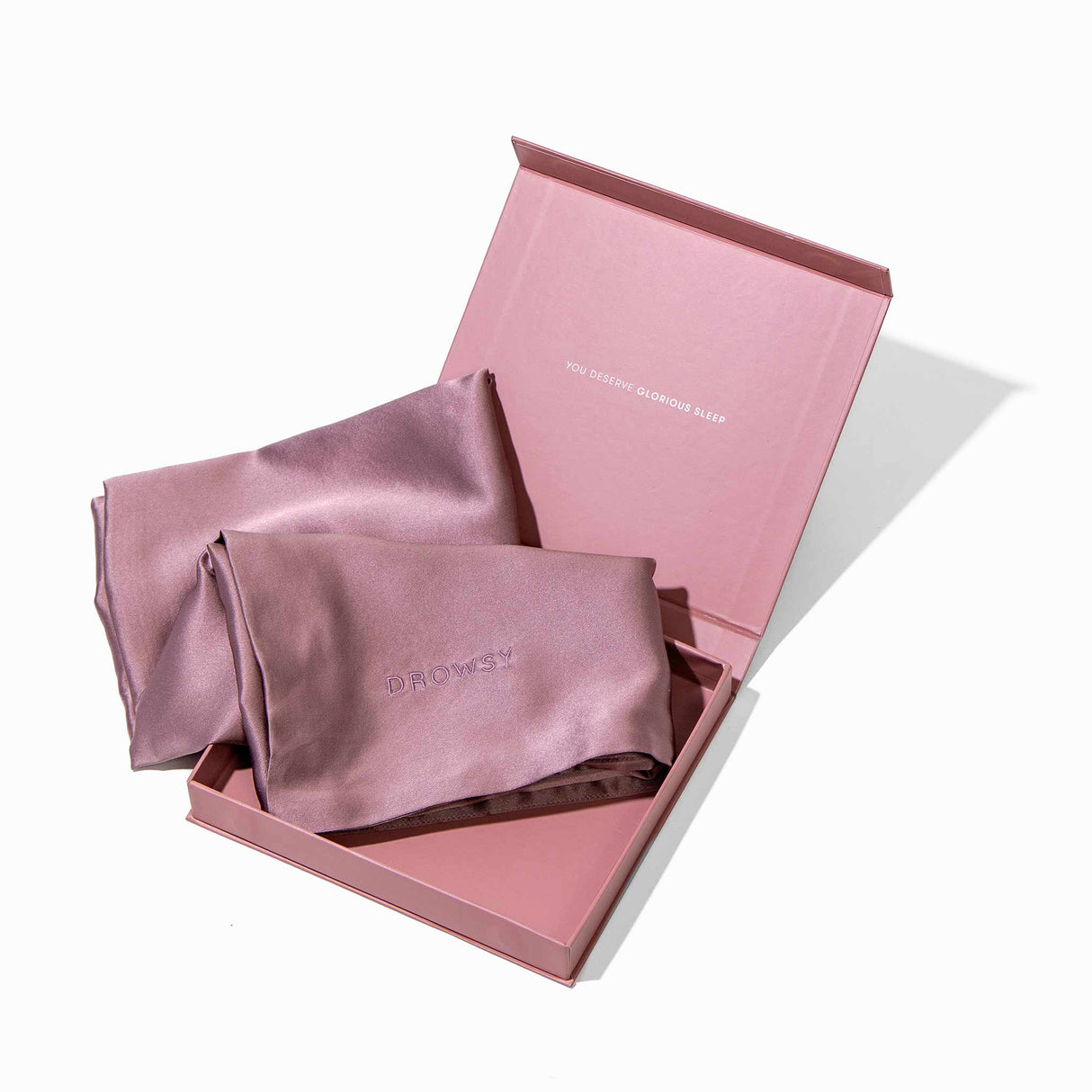 Damask Rose Silk Pillowcase from Drowsy