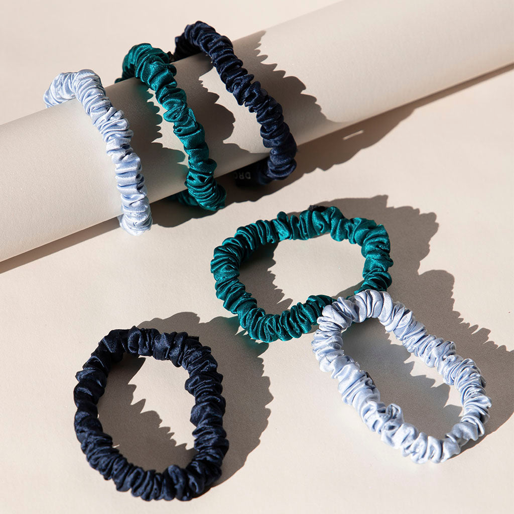 Skinny Scrunchie Set -  Blue & Green Shades from Drowsy