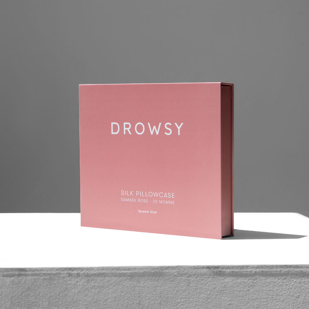 Damask Rose Silk Pillowcase from Drowsy