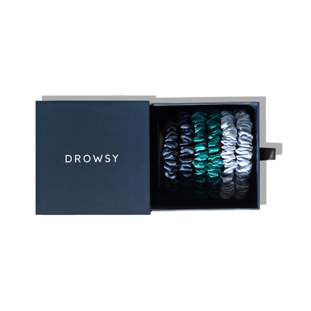 Skinny Scrunchie Set -  Blue & Green Shades from Drowsy