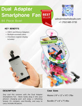 Dual Adapter Smartphone Fan - Bowl from Mila Lifestyle Accessories