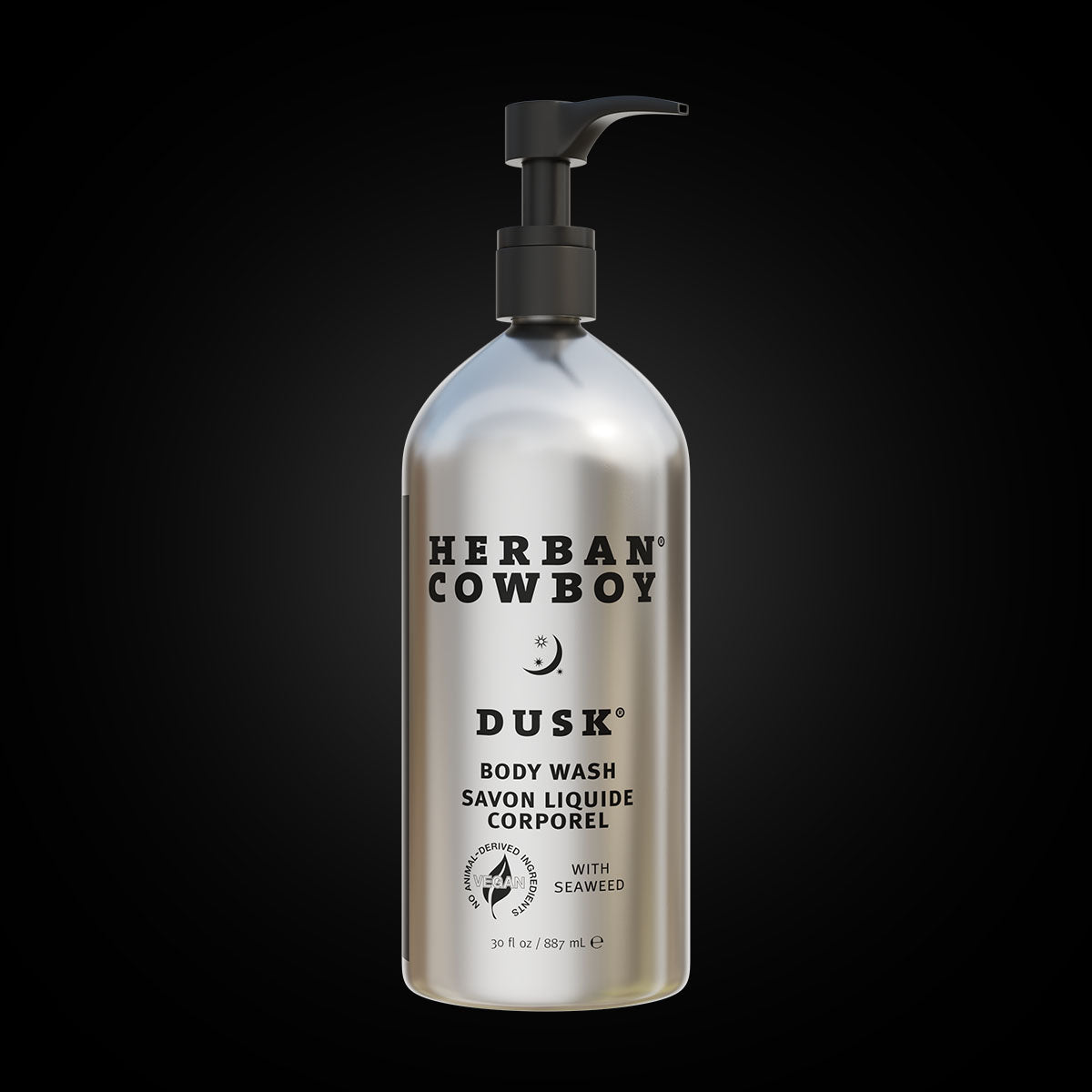 Dusk Body Wash Refillable Aluminum Pump From Herban Cowboy