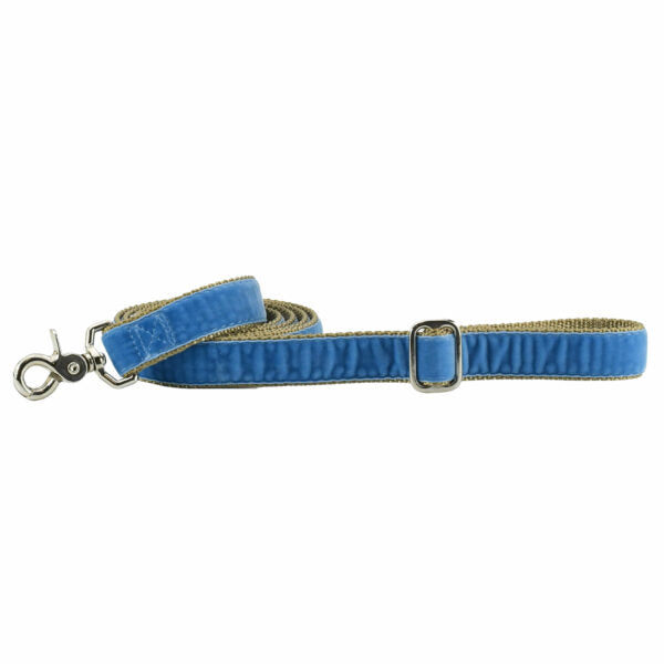 Dusty Blue Swiss Velvet Leash from 2 Hounds Design