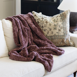 PATTERNED FAUX FUR THROW BLANKETS From Saranoni