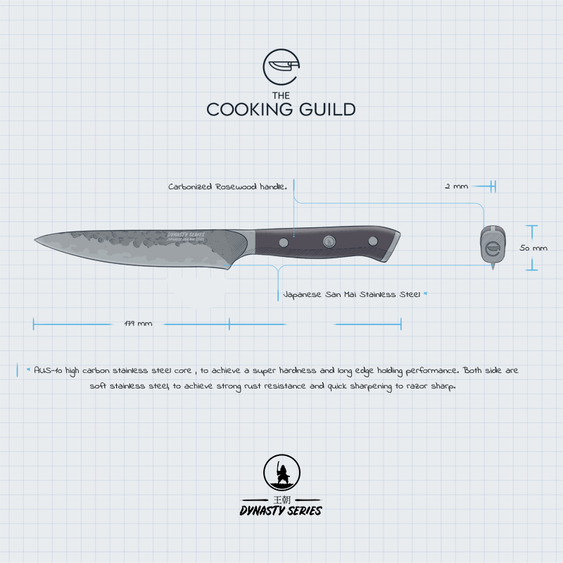 Dynasty Series Paring Knife From The Cooking Guild