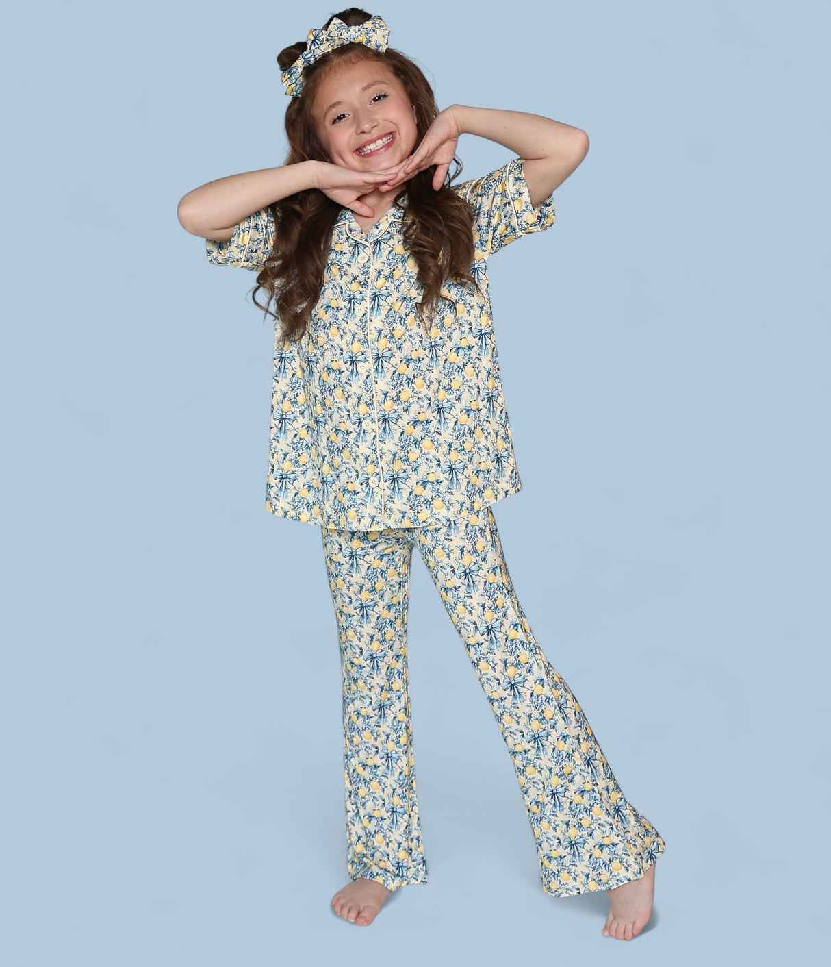 VINTAGE CITRUS TOILE DREAM GIRL'S FLARE SET from DREAM BIG LITTLE CO