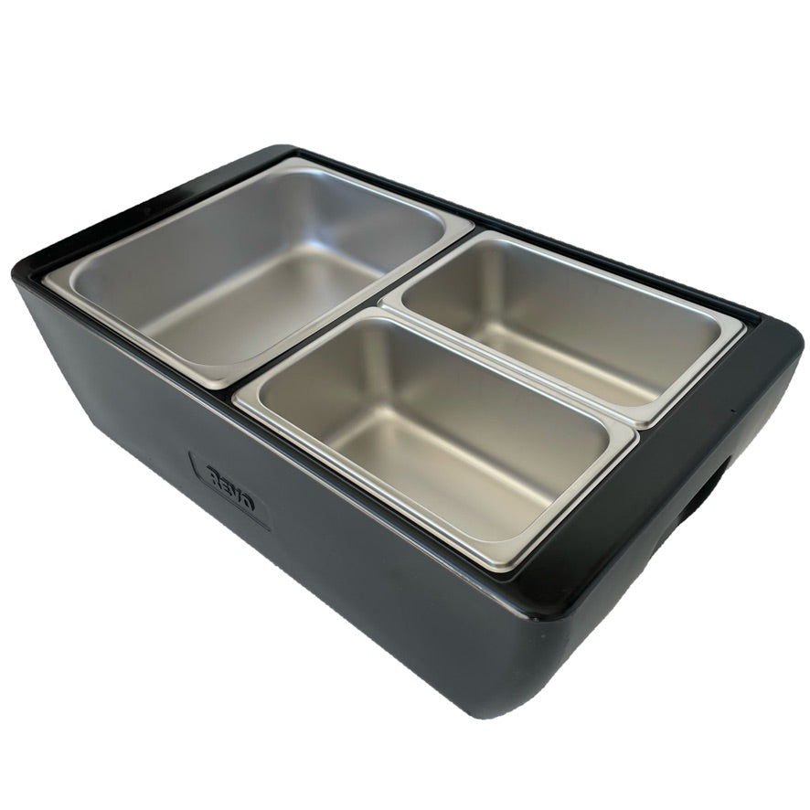 REVO MIX Pan Set | Stainless Steel 4" deep | One 1/2 Size and Two 1/4 size food pans From REVO COOLERS, LLC