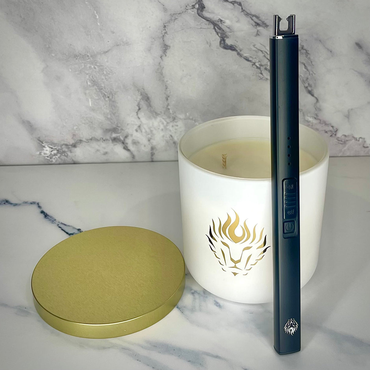 Flameless Plasma Lighter Candle from The Lion's Den Candle Company
