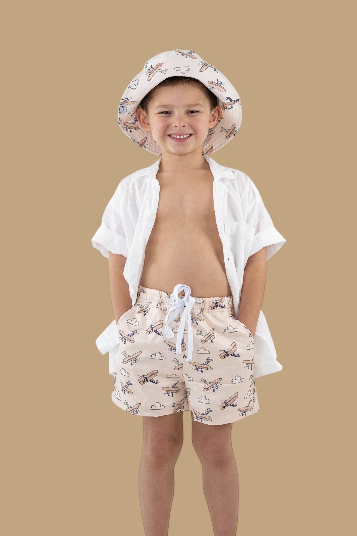 PLANE FUN BOY'S DREAM SWIM TRUNKS from DREAM BIG LITTLE CO