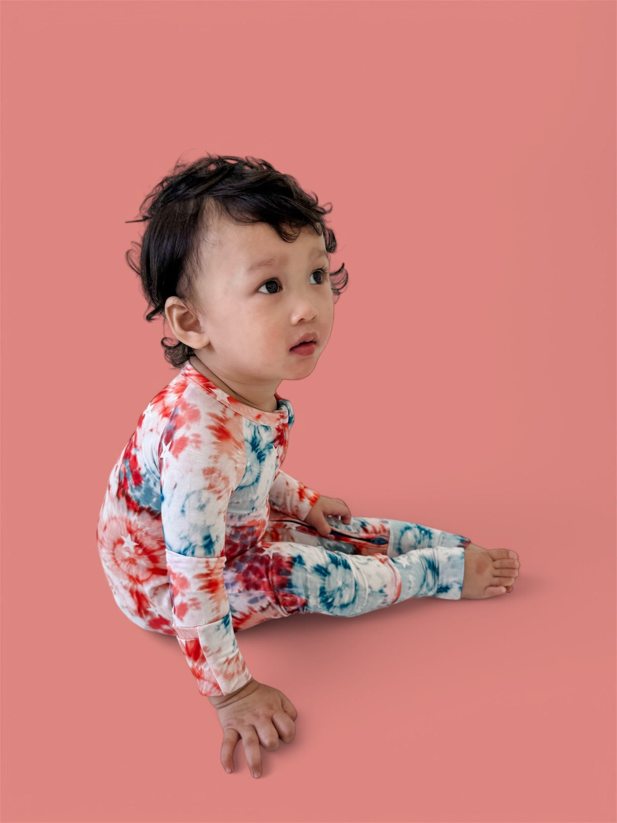 STARRY TIE DYE DREAM ROMPER from DREAM BIG LITTLE CO