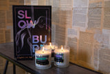 Slow Burn Book Candle Collection from Pretty Honest Candles