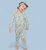 VINTAGE CITRUS TOILE DREAM RUFFLE ROMPER from DREAM BIG LITTLE CO