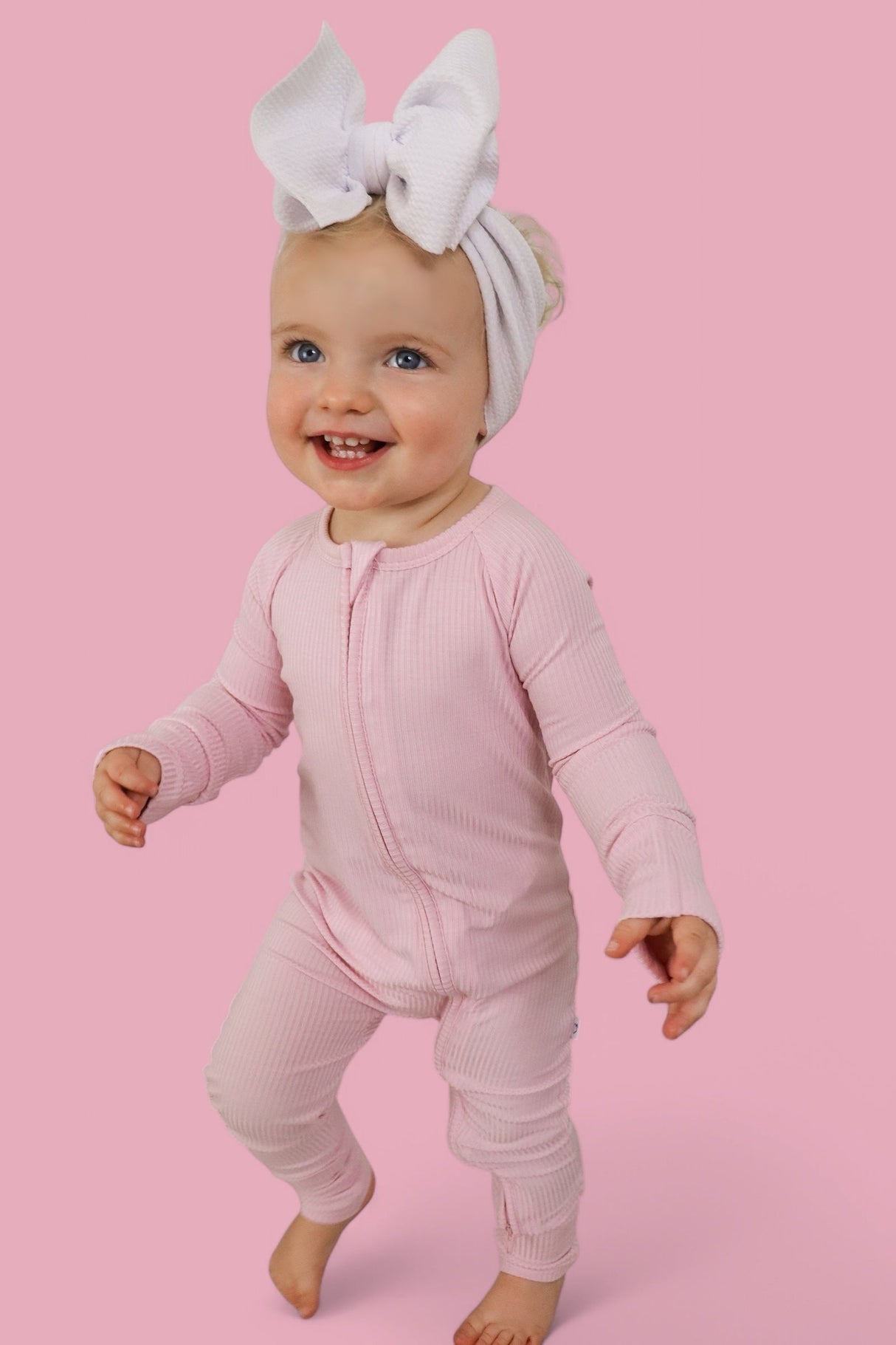 PINK ROSE RIB DREAM ROMPER from DREAM BIG LITTLE CO