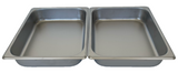 REVO HALF Size Pan Set |  Stainless Steel 2.5" deep | Two 1/2 Size food pans From REVO COOLERS, LLC