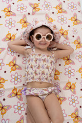 BLOSSOMIN’ BUTTERFLY DREAM SMOCKED TANKINI TWO PIECE SWIM SUIT from DREAM BIG LITTLE CO