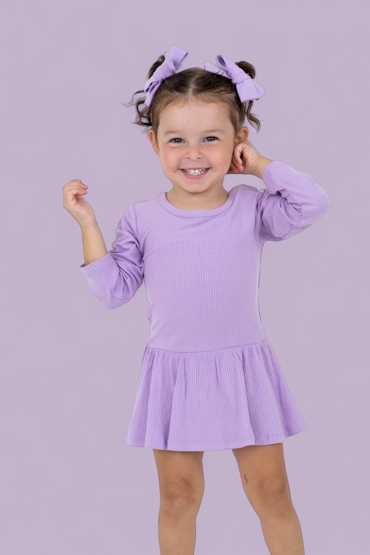 AMETHYST RIB DREAM BODYSUIT DRESS from DREAM BIG LITTLE CO
