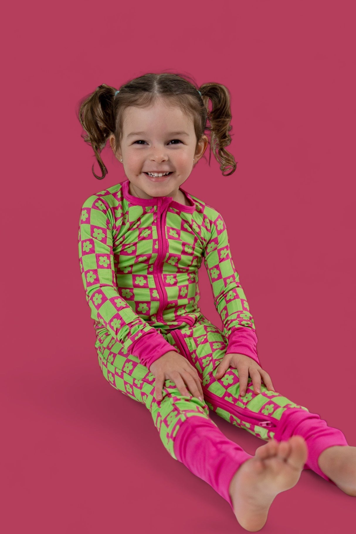 WILD DAISY CHECKERS DREAM ROMPER from DREAM BIG LITTLE CO