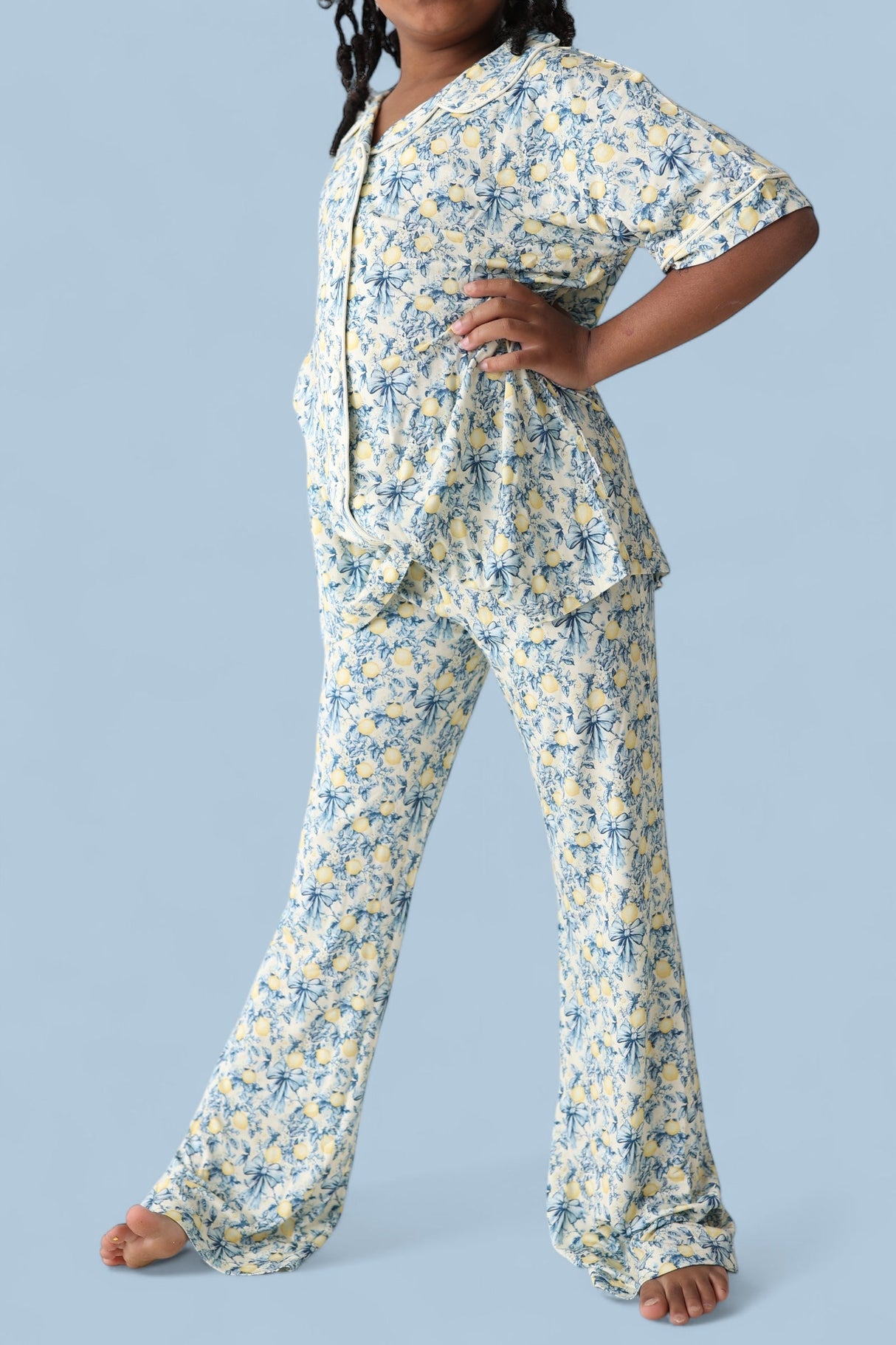 VINTAGE CITRUS TOILE DREAM GIRL'S FLARE SET from DREAM BIG LITTLE CO