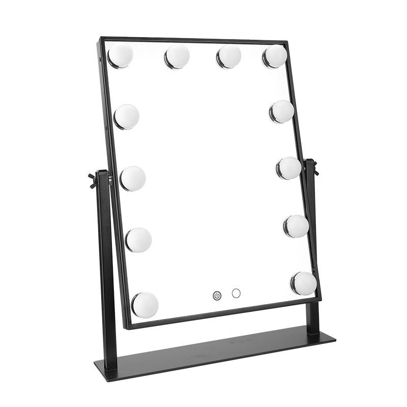 Vanity Mirror - Black 12 Bulb from Lurella Cosmetics