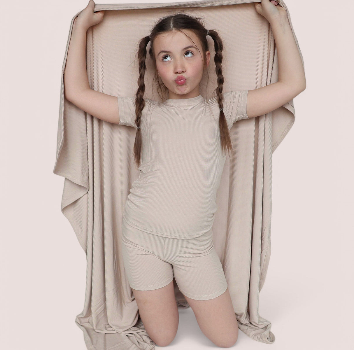TOTALLY TAN RIB DREAM SHORT SET from DREAM BIG LITTLE CO