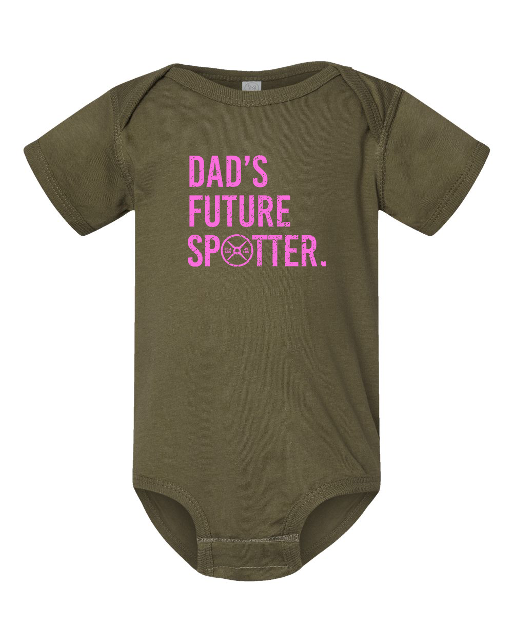 Dads Future Spotter Onesie (With Pink Text) from DadBod Apparel
