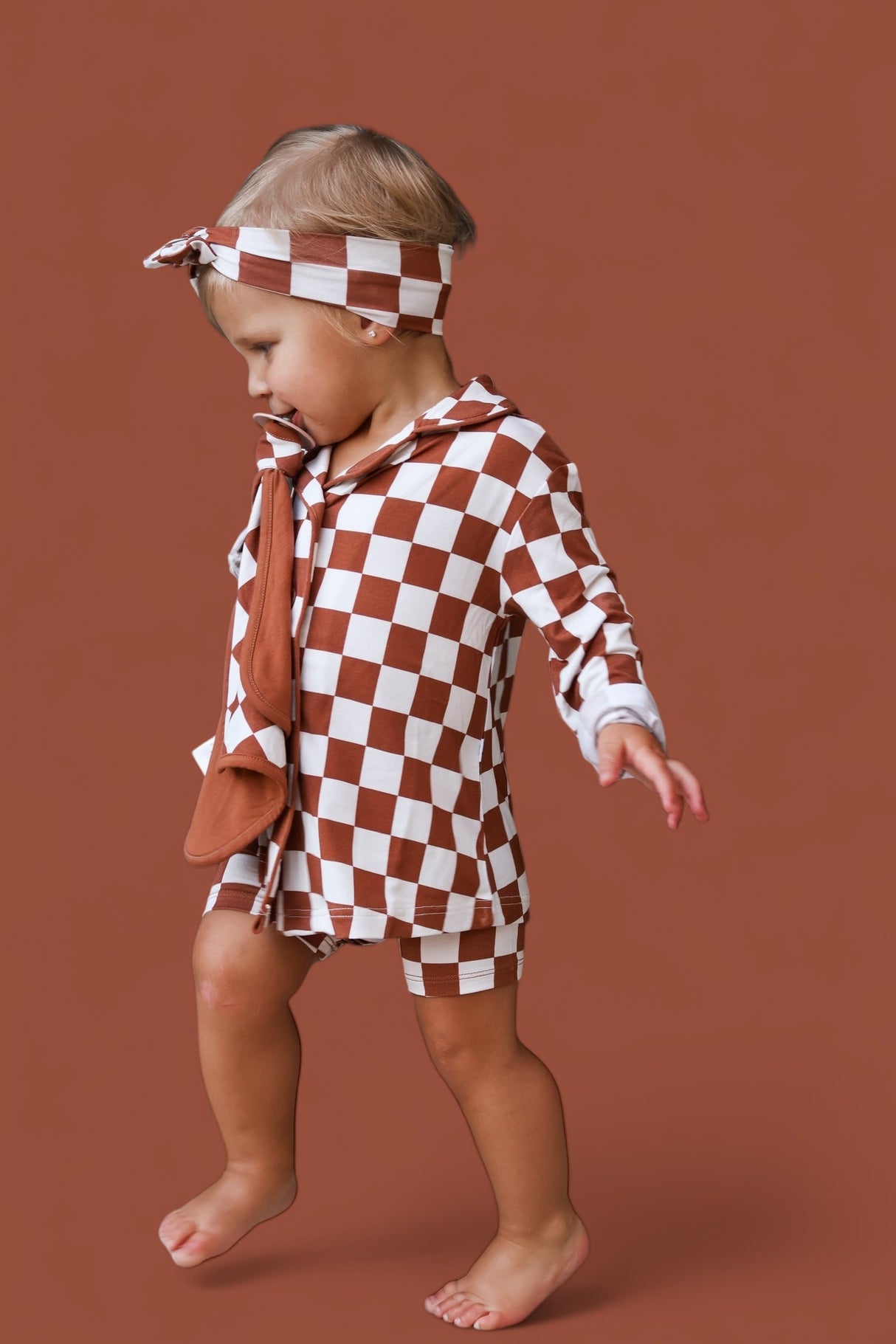 COPPER CHECKERS GIRL'S DREAM GOWN from DREAM BIG LITTLE CO