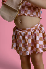 EXCLUSIVE SUNSET BEACH CHECKERS DREAM SMOCKED SKORT SET from DREAM BIG LITTLE CO