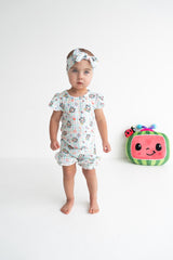 Dream Big Little Co x CoComelon SPRINGTIME MELON DREAM RUFFLE SHORTS from DREAM BIG LITTLE CO