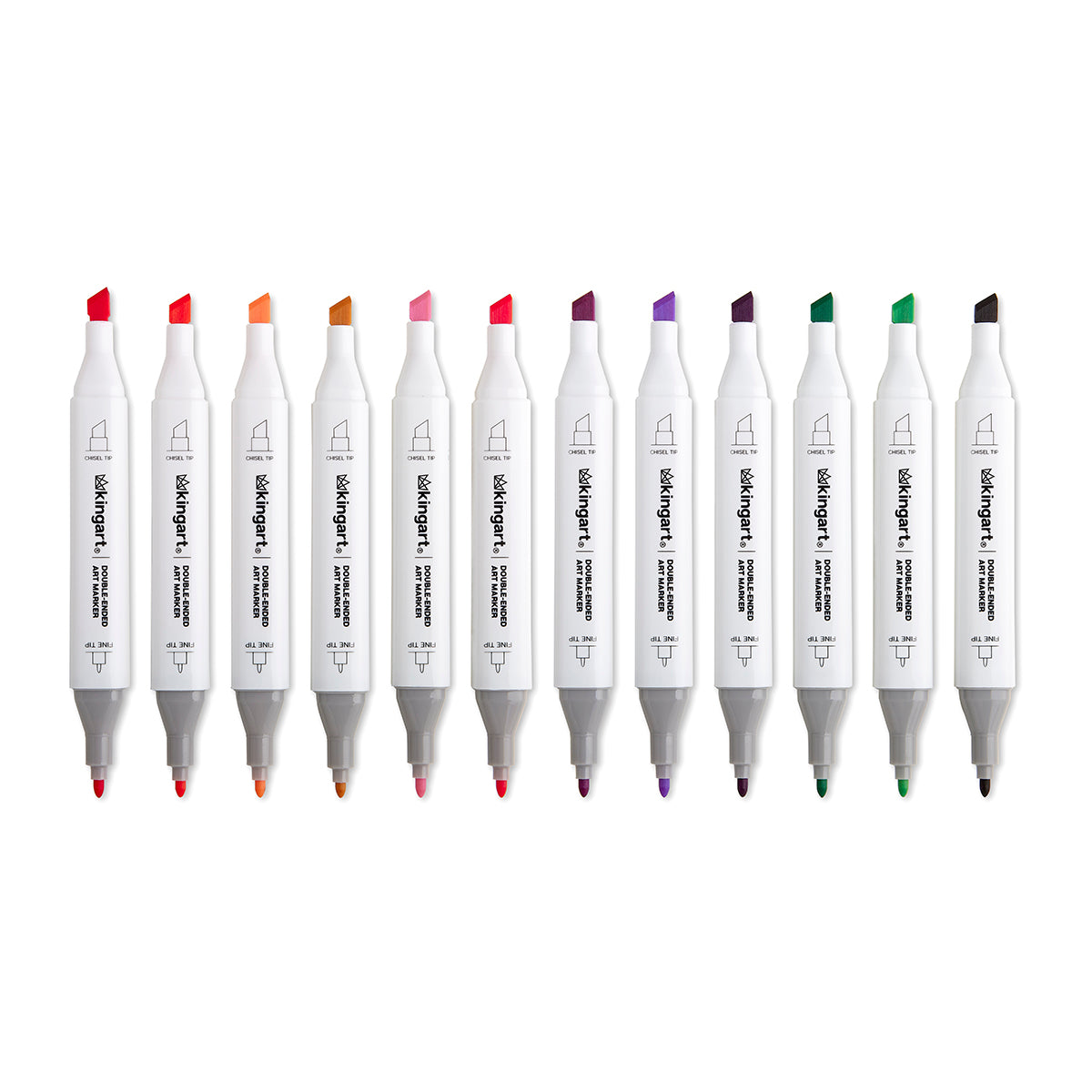 Double-Ended Alcohol Markers 12 Floral Colors from KINGART