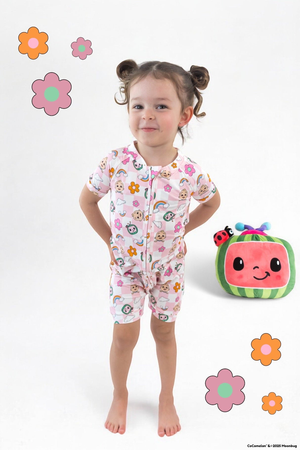 Dream Big Little Co x CoComelon JJ RAINBOW CHECKERS DREAM SHORTIE from DREAM BIG LITTLE CO