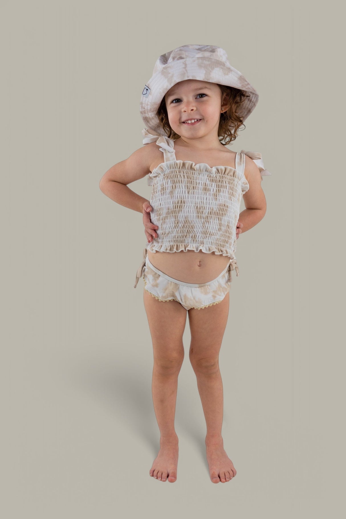 SANDY SHORES DREAM SMOCKED TWO PIECE SWIM SUIT from DREAM BIG LITTLE CO
