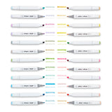 Double-Ended Alcohol Markers 24 Pastel Colors from KINGART