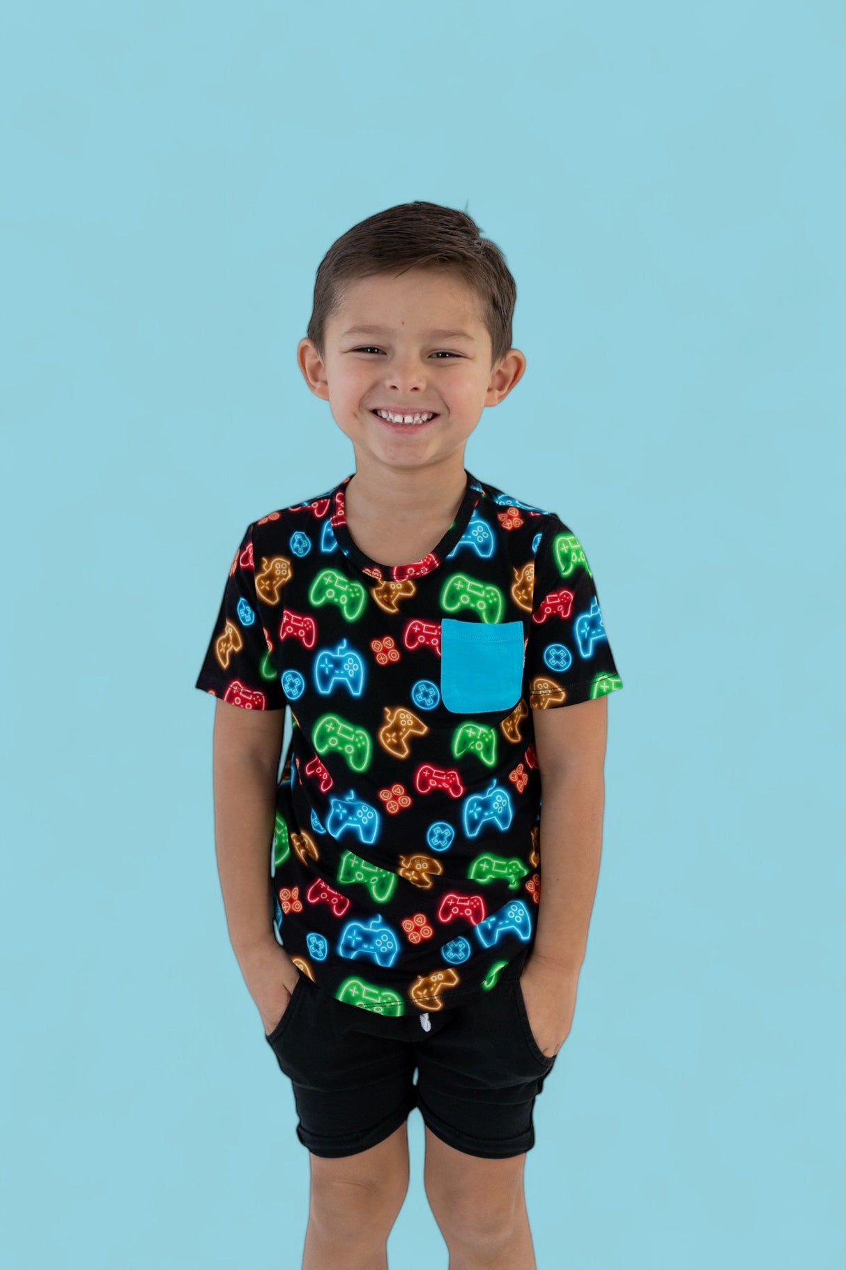 GAMER GLOW DREAM POCKET TEE from DREAM BIG LITTLE CO