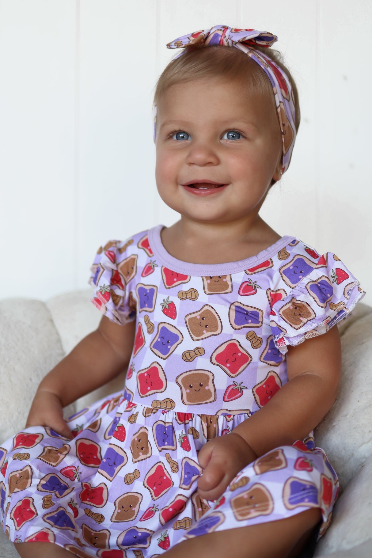 EXCLUSIVE PEANUT BUTTER JELLY TIME DREAM CAP SLEEVE BODYSUIT DRESS from DREAM BIG LITTLE CO