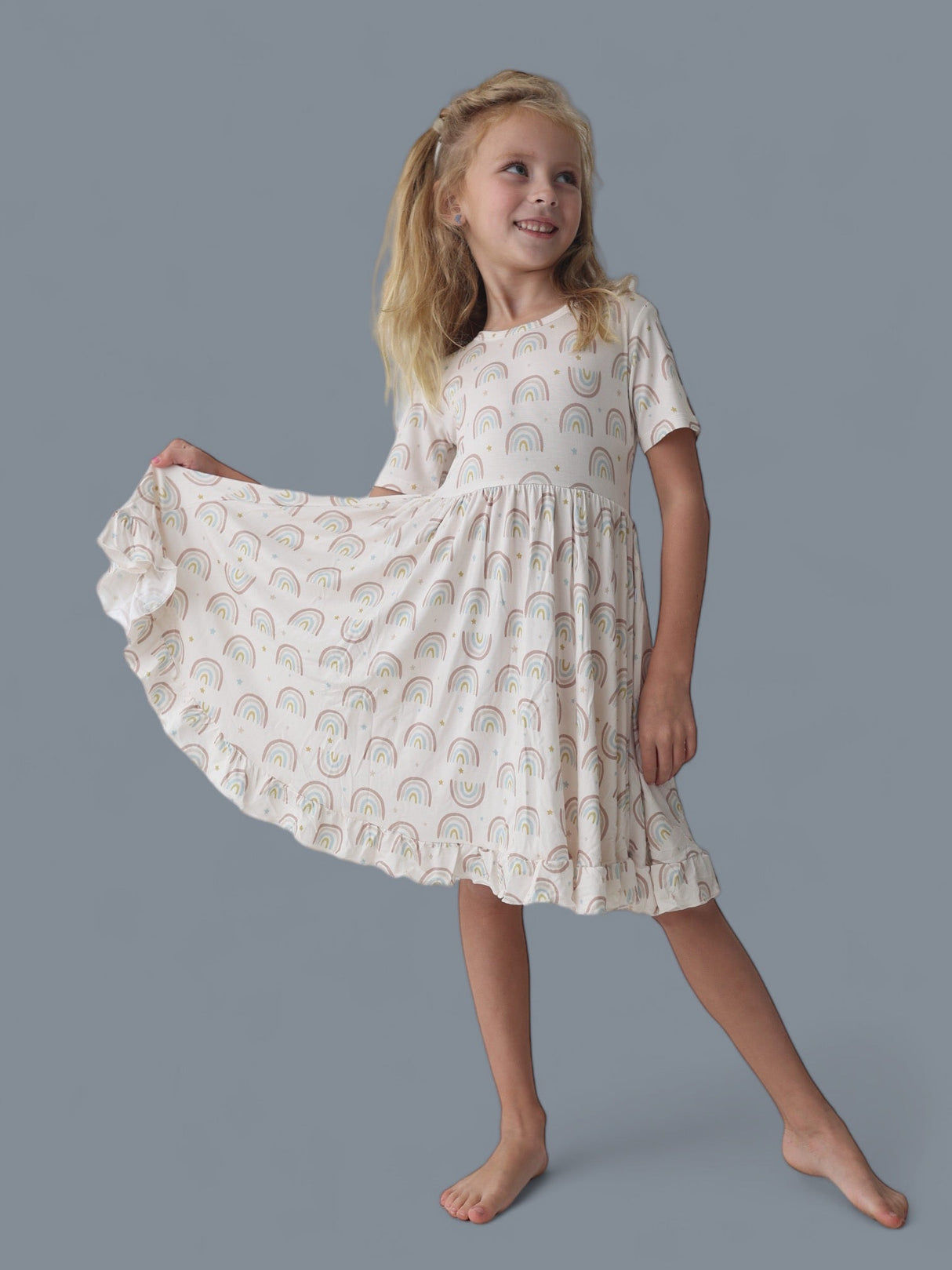 EXCLUSIVE RALEIGH'S RAINBOWS DREAM RUFFLE DRESS from DREAM BIG LITTLE CO