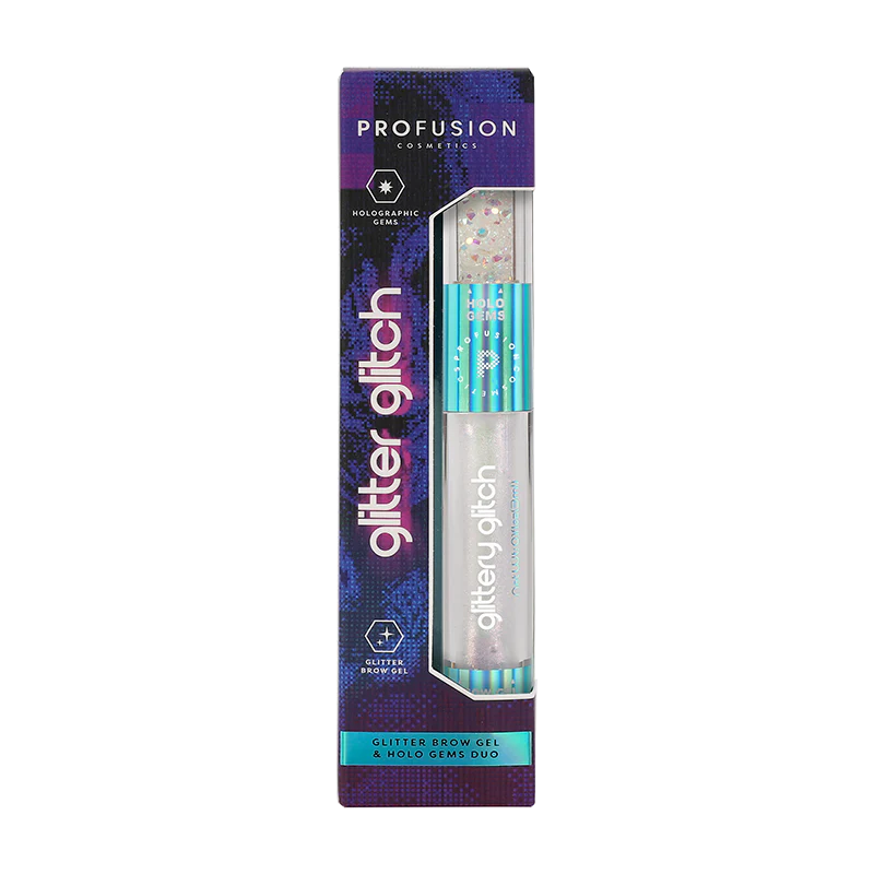 Metachrome | Glitter Glitch Holo Brow Gel & Gems from Profusion Cosmetics