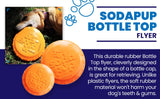 Bottle Top Flyer Durable Rubber Retrieving Frisbee - Orange From SodaPup