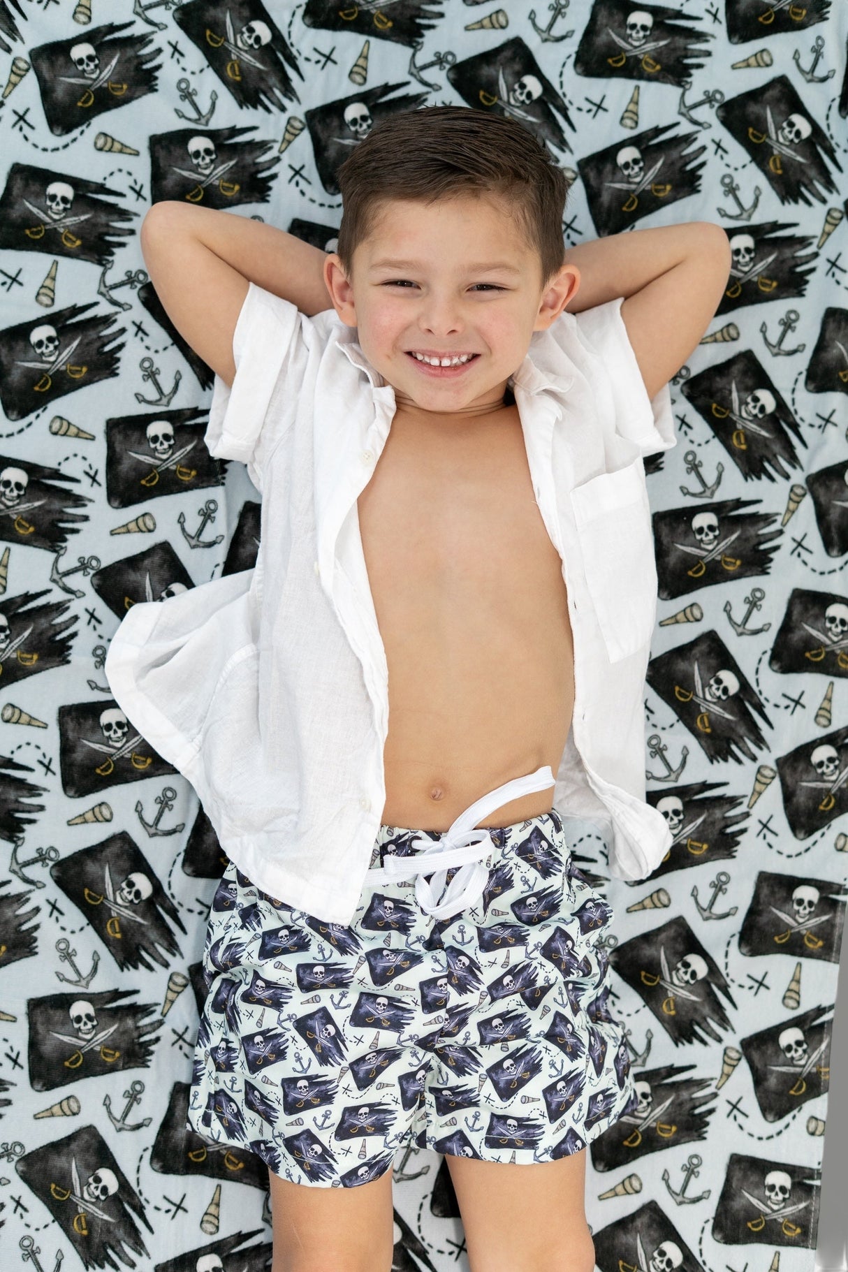 PIRATE CREW BOY'S DREAM SWIM TRUNKS from DREAM BIG LITTLE CO