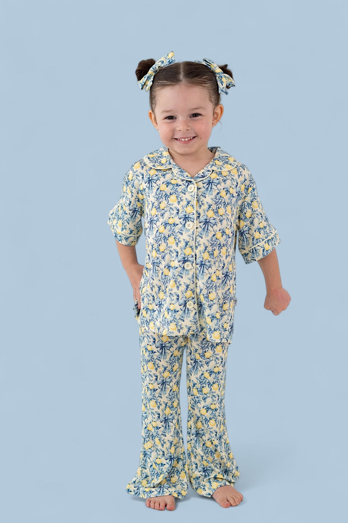 VINTAGE CITRUS TOILE DREAM GIRL'S FLARE SET from DREAM BIG LITTLE CO