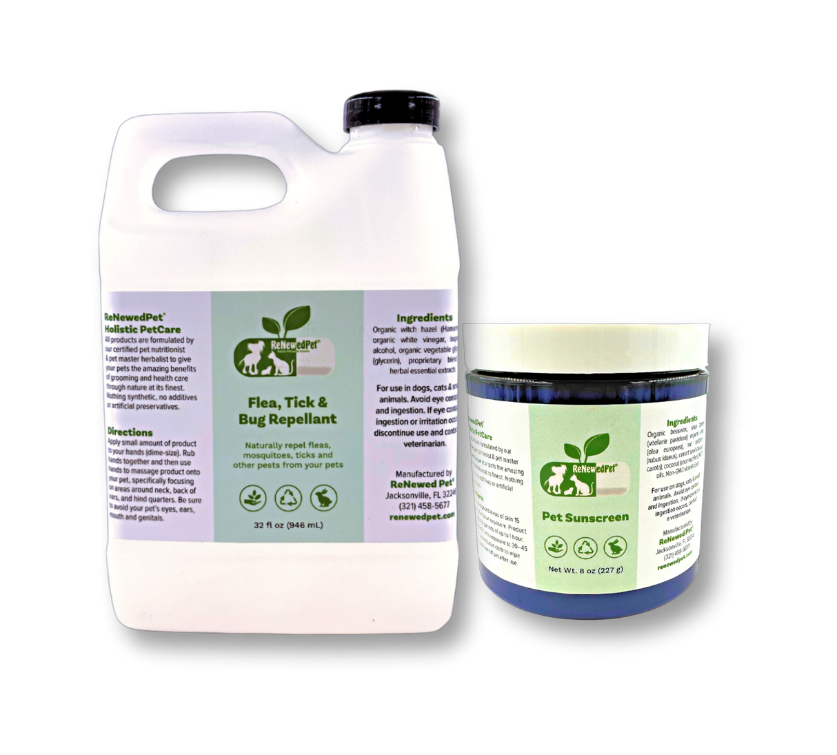 OUTDOOR SAFETY KIT/ Sunscreen & Flea/Tick/Bug Repellent from ReNewedPet