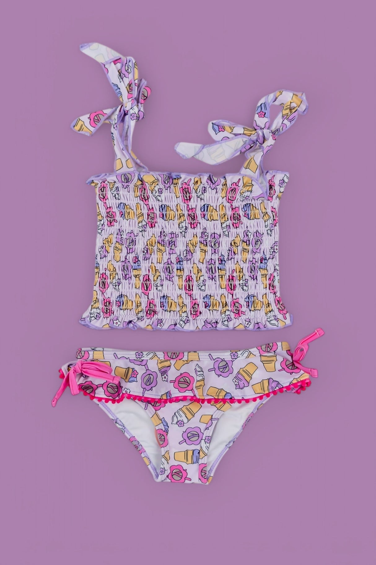 SWEET SUMMER DREAM SMOCKED TANKINI TWO PIECE SWIM SUIT from DREAM BIG LITTLE CO
