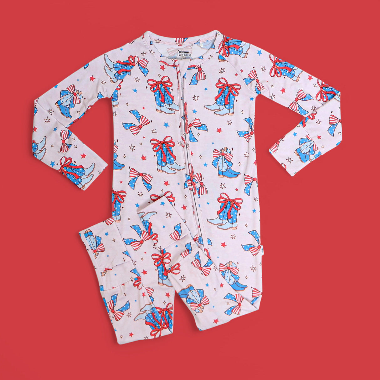 USA BOOTS N' BOWS DREAM ROMPER from DREAM BIG LITTLE CO