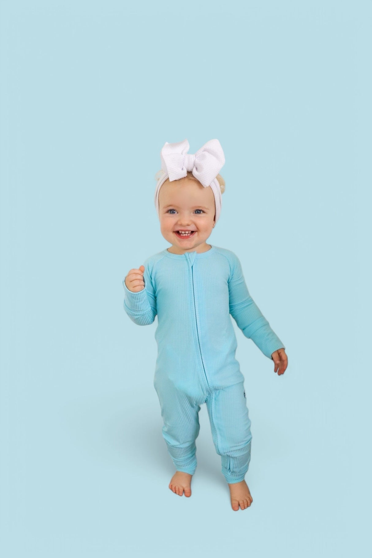 CAPRI BLUE RIB DREAM ROMPER from DREAM BIG LITTLE CO