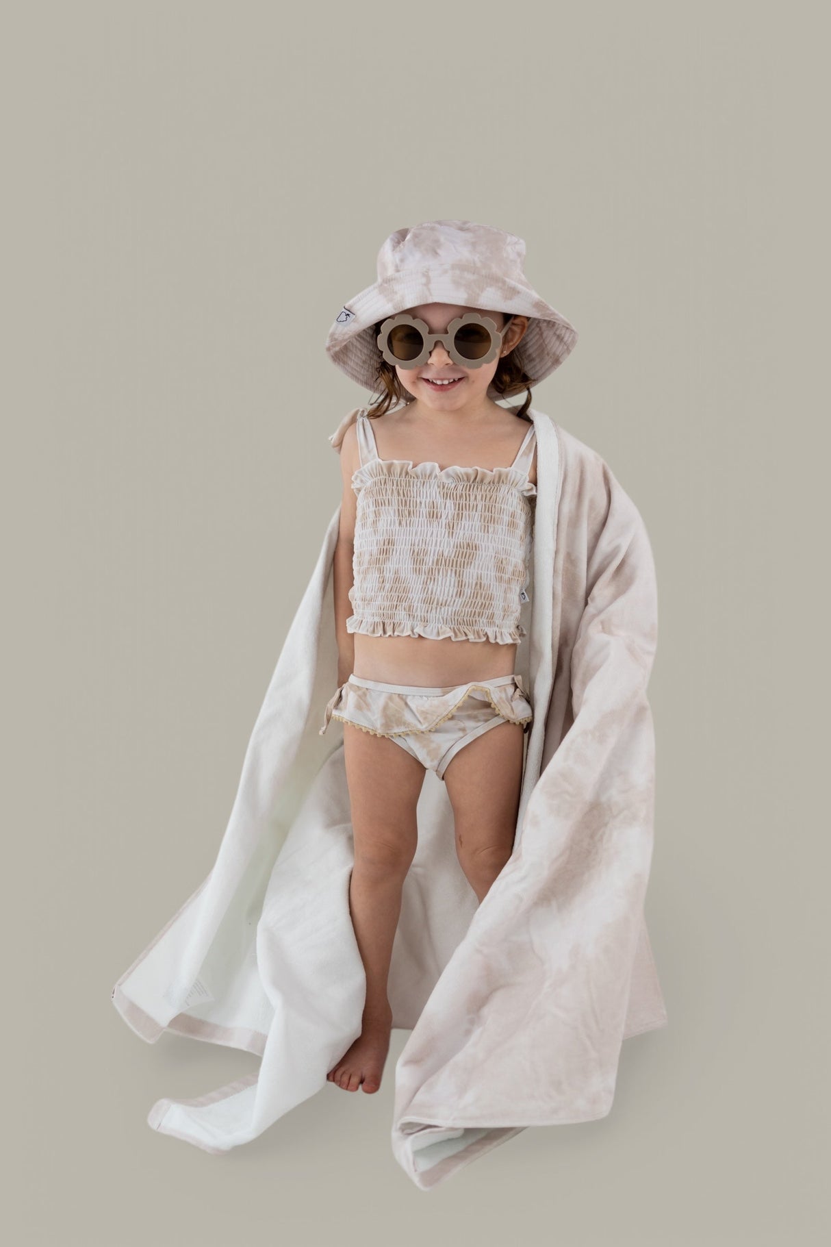 SANDY SHORES DREAM SMOCKED TWO PIECE SWIM SUIT from DREAM BIG LITTLE CO