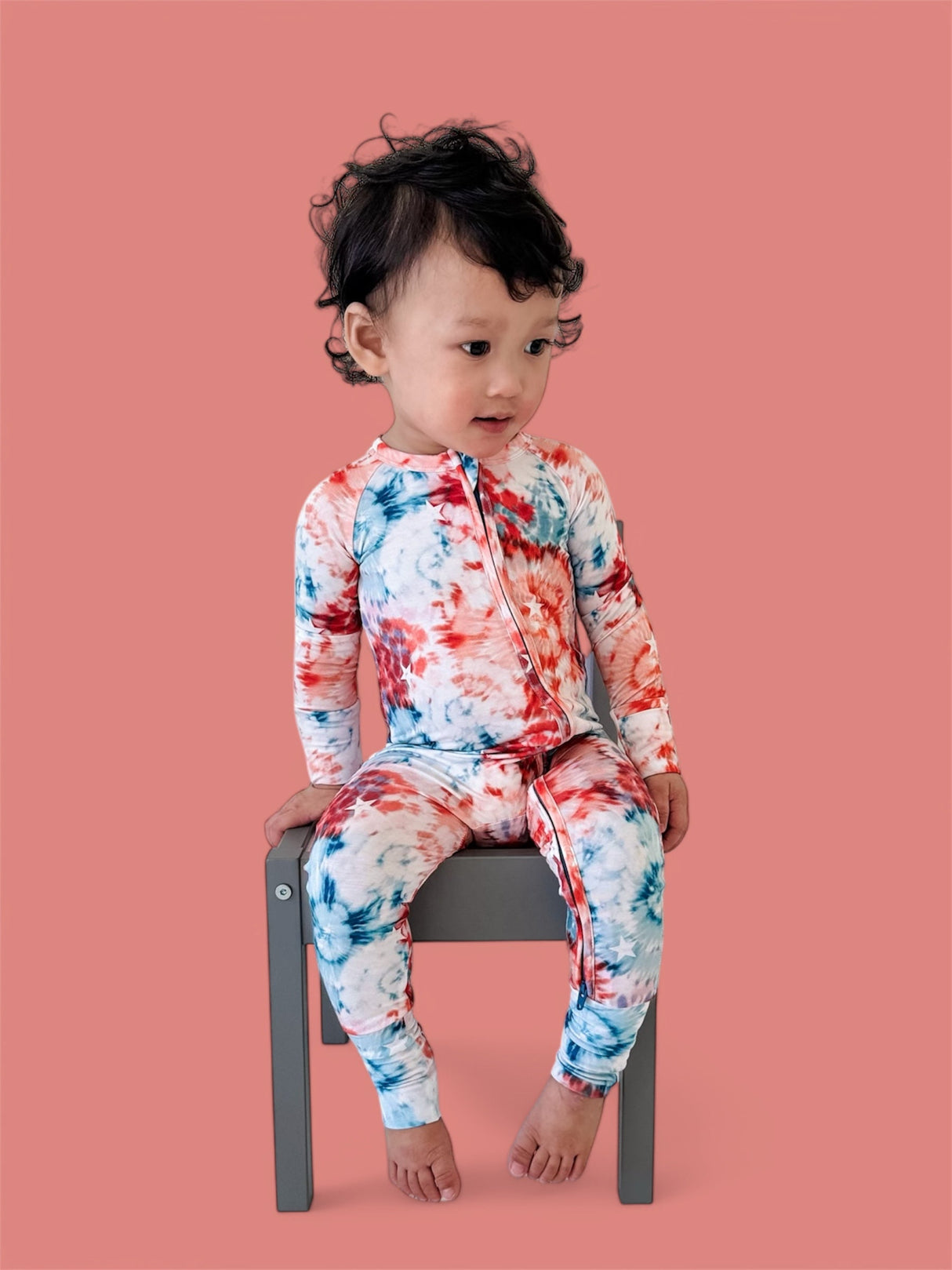 STARRY TIE DYE DREAM ROMPER from DREAM BIG LITTLE CO